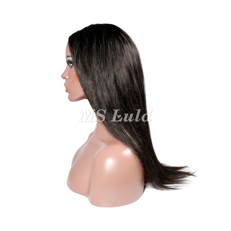 Virgin Human Hair Straight U Part Wigs - 图片 5